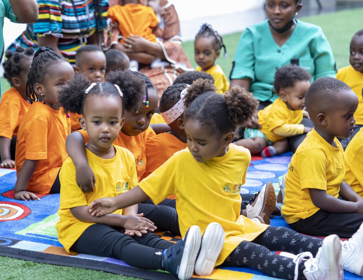 FirstLadyRwanda's tweet photo. EZA - Urugwiro  is an Early Childhood Development Centre in @UrugwiroVillage. At the centre, children aged 3 months to 3 years have their cognitive and social skills stimulated, under the protective, educational care of trained caregivers.

For photos: https://t.co/zT7cEGdy1h https://t.co/DqMBTiyEC4