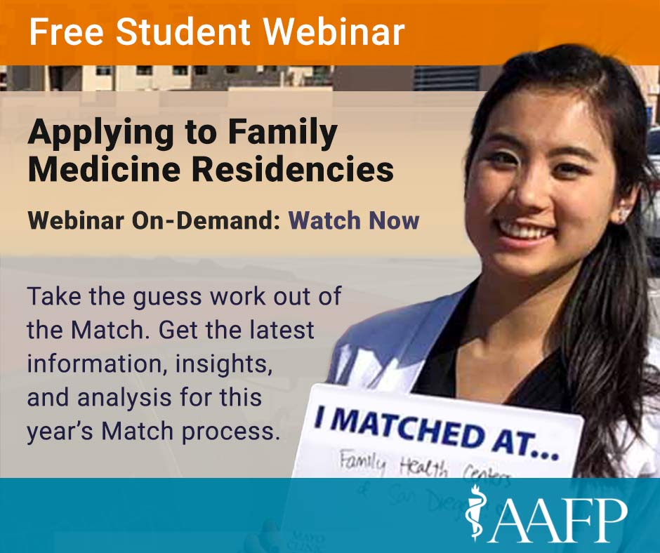 futurefamilymed's tweet image. Are you ready for #Match2023? Have questions about family medicine residency programs, submitting applications, or interviewing? Get answers by watching a special on-demand Match webinar, Applying to Family Medicine Residencies. 
event.on24.com/wcc/r/3871866/…