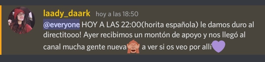 laady_daark's tweet photo. NOS VEMOS A LAS 22:00!😉😉 https://t.co/v0aqvLqEwh