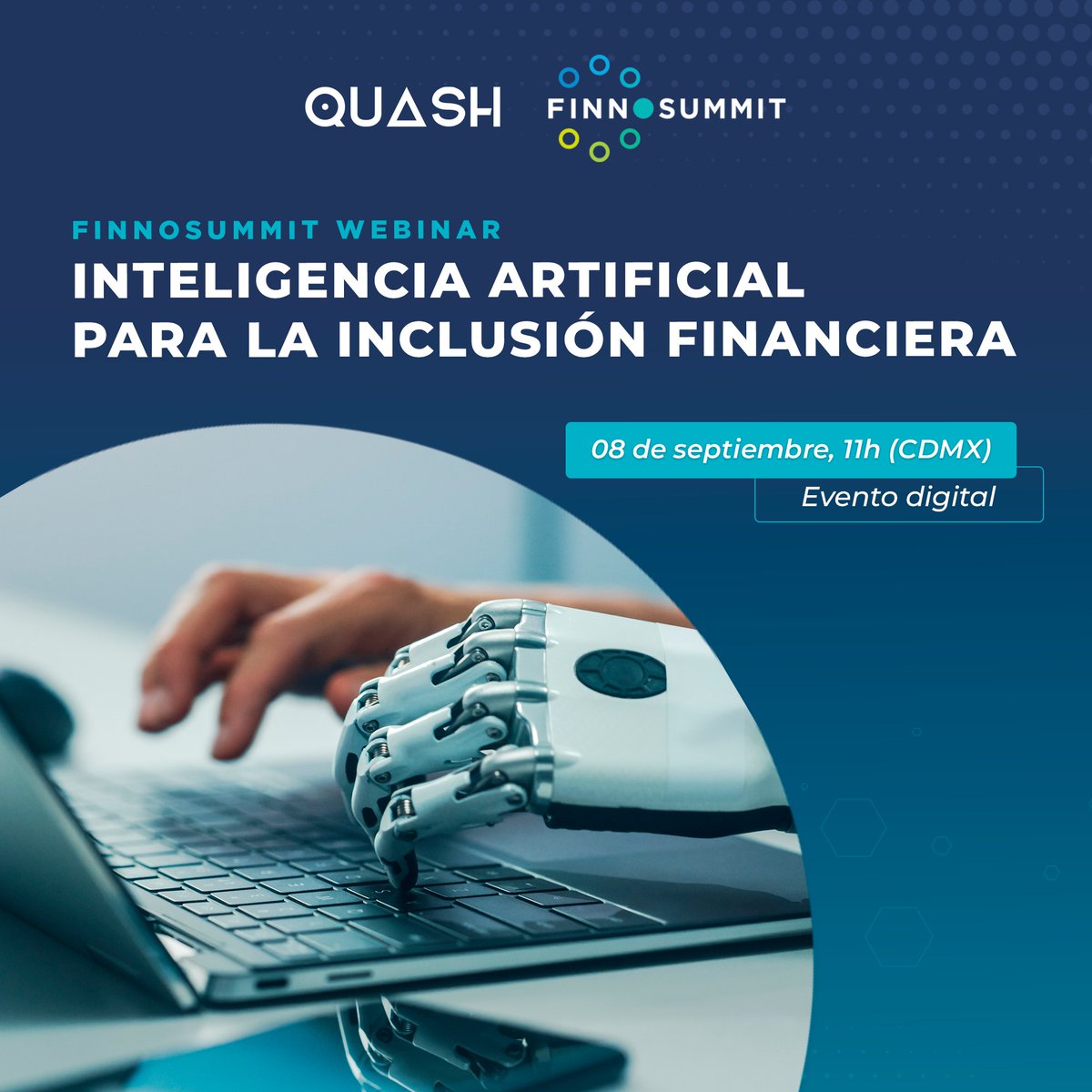 FINNOSUMMIT's tweet photo. #FSWebinar, una edición presentada por QUASH con enfoque en la implementación de IA, permitiendo descifrar el riesgo crediticio y ofrecer soluciones que se adapten a las necesidades de cada cliente.
08 septiembre, 11h. (CDT).
Regístrate gratis: https://t.co/sEVhQlrtwV https://t.co/jfZupm3YgW