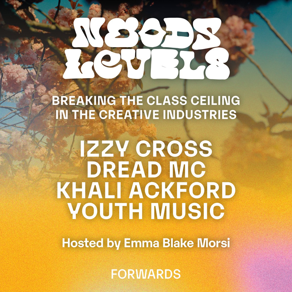 Looking forward to repping @YouthMusic on this @NoodsRadio panel at @ForwardsBristol festival. 'Breaking the class ceiling in the creative industries'. Lots to say, and lots to change!