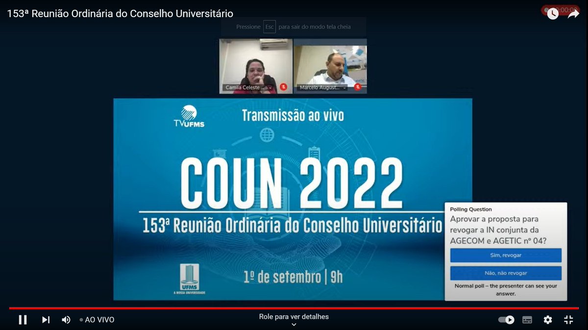 CAJORufms's tweet photo. A votação está acontecendo agora!

#CensuraNaUFMS https://t.co/MYFfFSNTPc