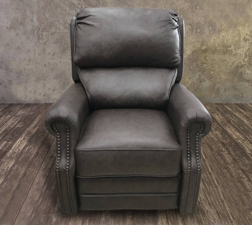 OurStuff3's tweet photo. What’s better than lounging in a luxurious #recliner after a long day at work? This recliner features clean lines and gorgeous dark bourbon chocolate top-grain #leather that's as appealing as it is comfortable. Shop now https://t.co/1AGfCmB0Tv #reclining #customrecliner https://t.co/T19l1T48f2