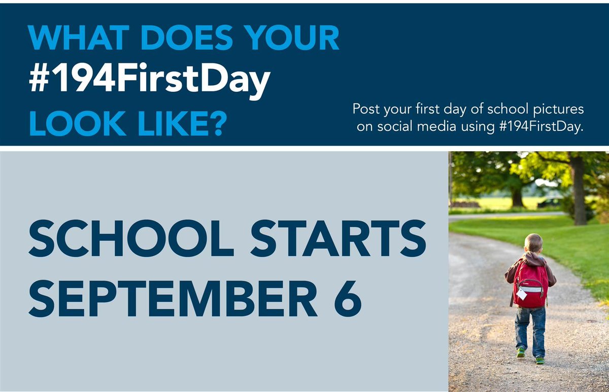 LakevilleAreaPS's tweet photo. The new school year begins next Tuesday, September 6! Celebrate with us by sharing your first day of school pictures on social media using the hashtag #194FirstDay. For helpful back-to-school information, visit https://t.co/3QcF6TUyJF. https://t.co/Wg1JKHWrGs