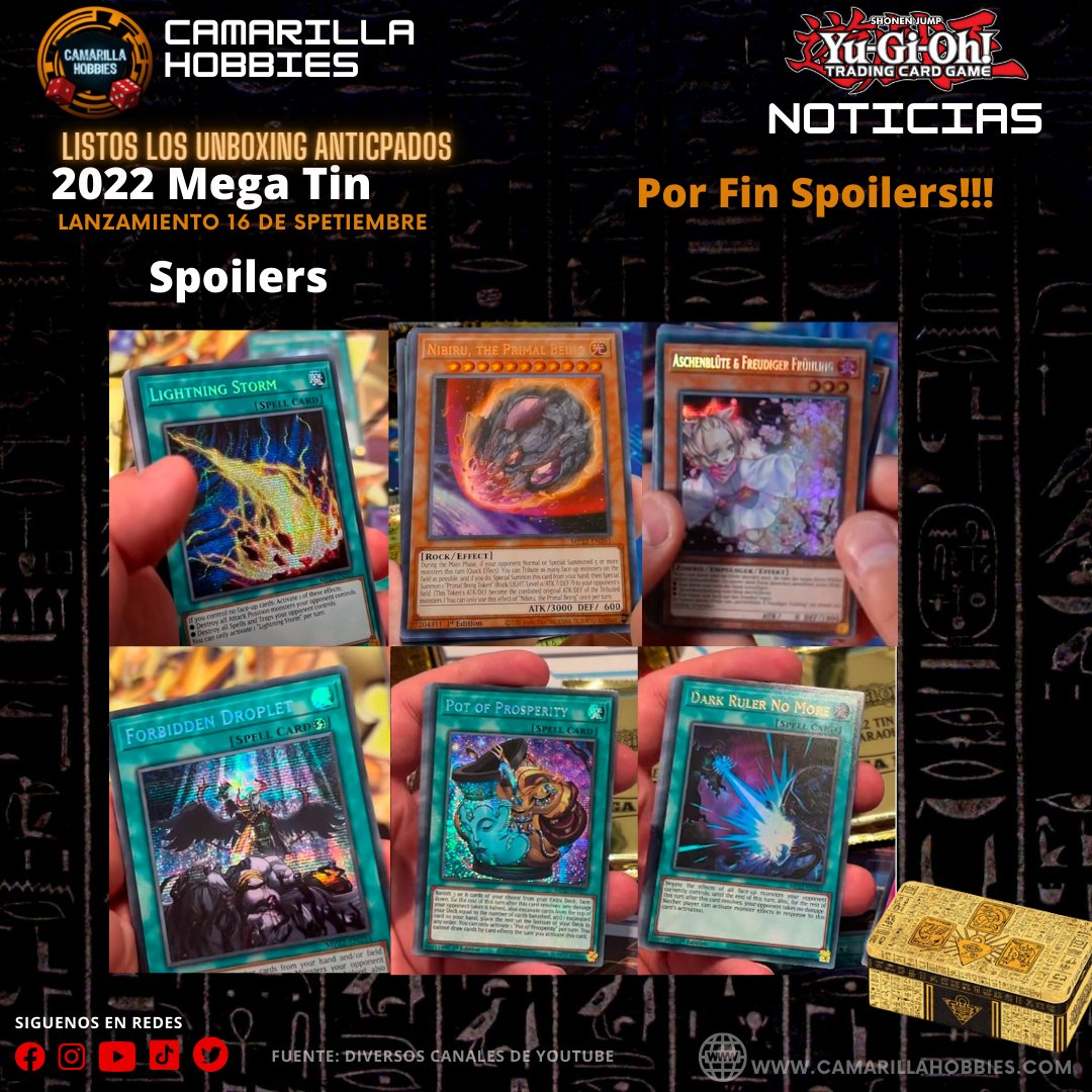 CamarillaH's tweet photo. Ya tenemos los primeros spoilers de la #megatin 2022 de #yugioh #tcg #yugiohtcg y vienen Wow! aqui les dejamos algunas imagenes de los que se nos enseño via diversos Unboxings patrocinados por Konami en varios canales de Youtube #noticias #spoilers https://t.co/0bBAyvJwnh