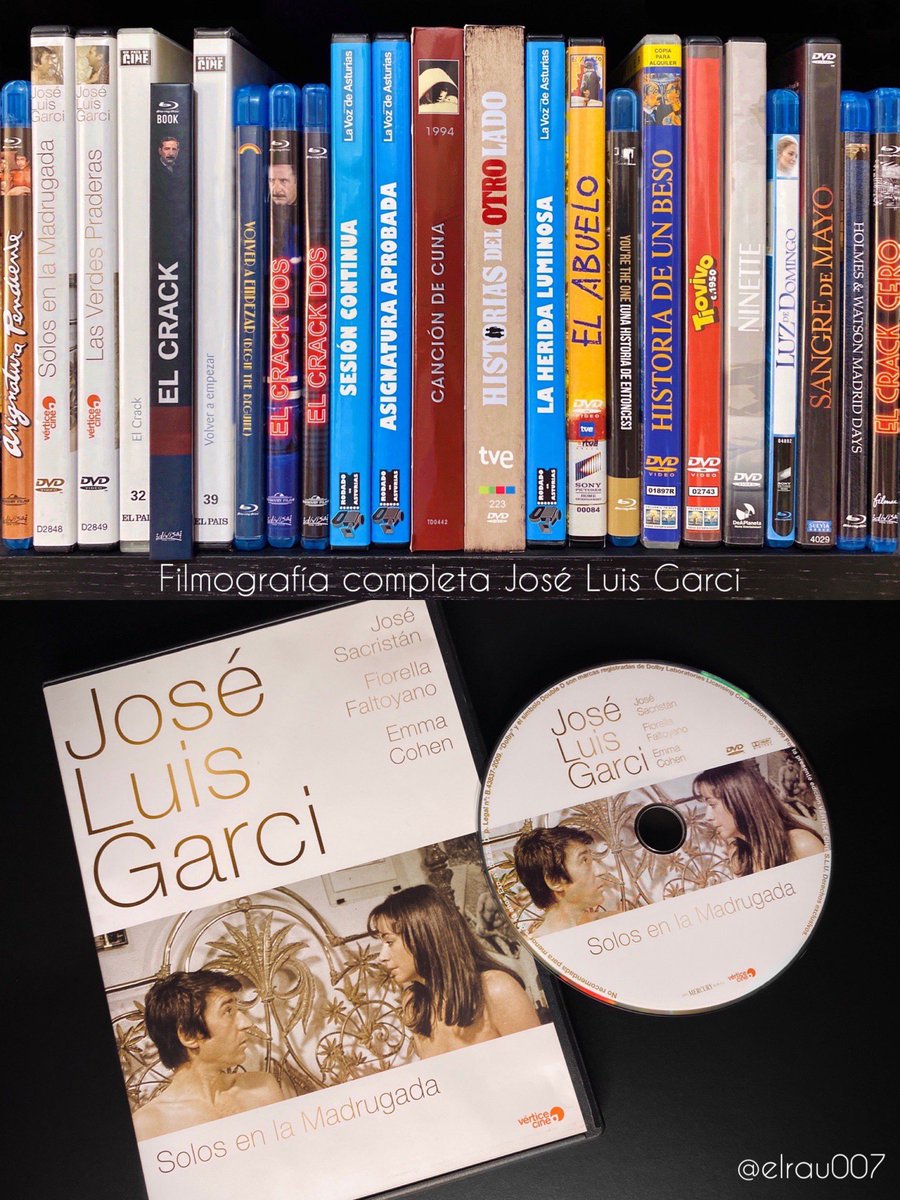 🎥𝗝𝗢𝗦𝗘́ 𝗟𝗨𝗜𝗦 𝗚𝗔𝗥𝗖𝗜

📸Una foto.Muchos años de búsqueda.

📀Al fin he conseguido la última película que me faltaba para completar la filmografía de #JoseLuisGarci.La inencontrable:

📻#SolosEnLaMadrugada(1978)

✅Filmografía completa
-
#rgjbc #coleccion #JoseLuisGarci