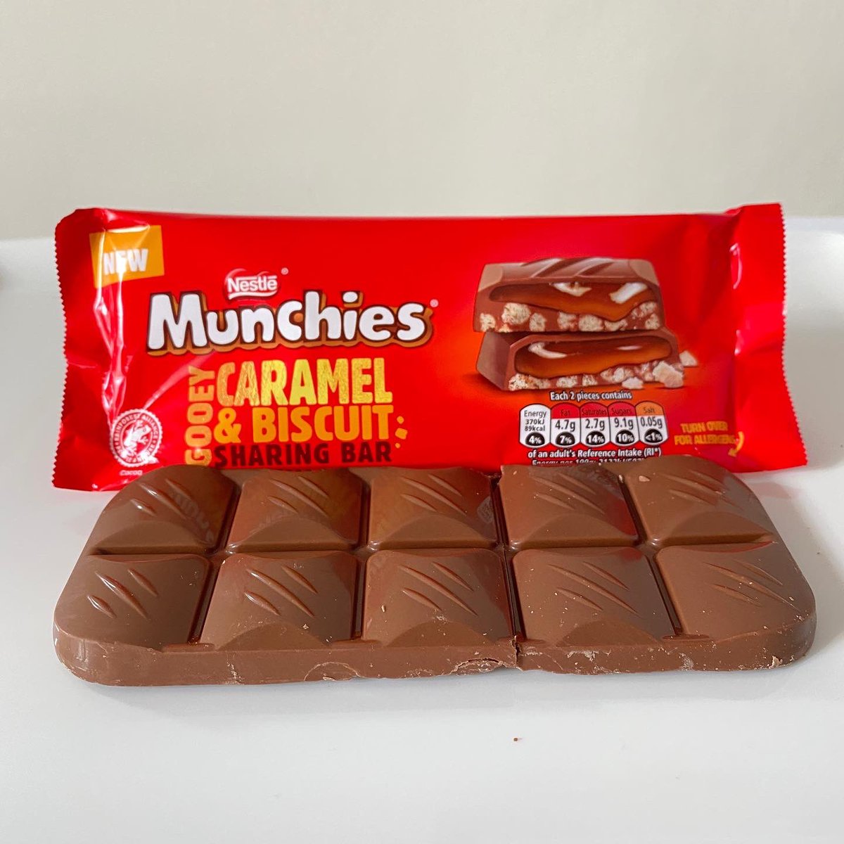 New Munchies Caramel & Biscuit Bar Review: instagram.com/p/Ch-NSC-rlR-/ #caramel #chocolate #review