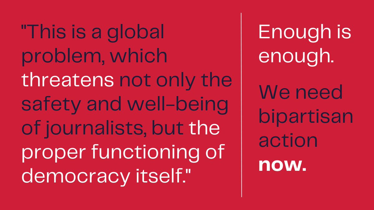 caj's tweet photo. Today, 47 journalism associations and media outlets signed a letter urging Prime Minister Justin Trudeau and 13 MPs, politicians and party leaders to develop plans to protect journalists.

Hate against journalists is bad for our democracy and we need bipartisan action now🧵 https://t.co/yiWCX7sHDL