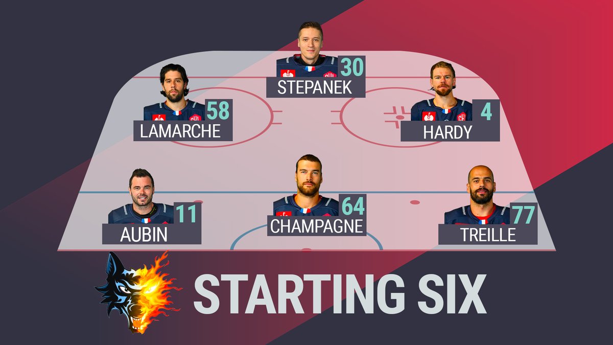 bruleursdeloups's tweet photo. #START6 Découvrez le 6 de départ pour ce premier match de @championshockey face à @Eisbaeren_B !
#ChampionsGoBeyond https://t.co/Rix2qL5DNW