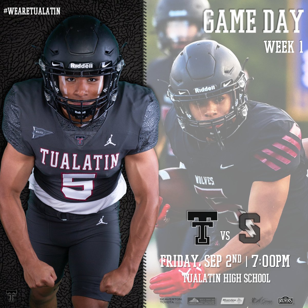 GAME DAY!!!

Chomping at the bit, ready to be back in the Wolf Den with our family 🐺

🏈 Tualatin vs. Summit
⏰ 7:00pm
📍 The Wolf Den

#WeAreTualatin