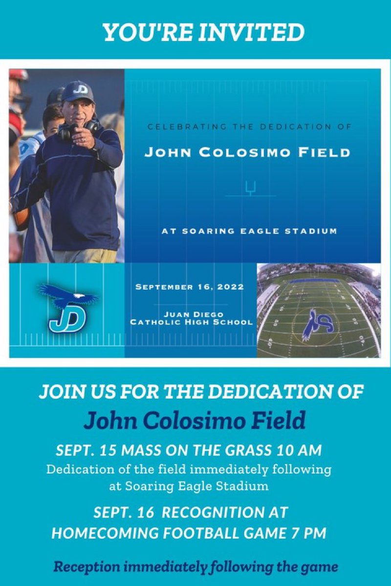 Hope to see many alumni and former players of Coach Colosimo.