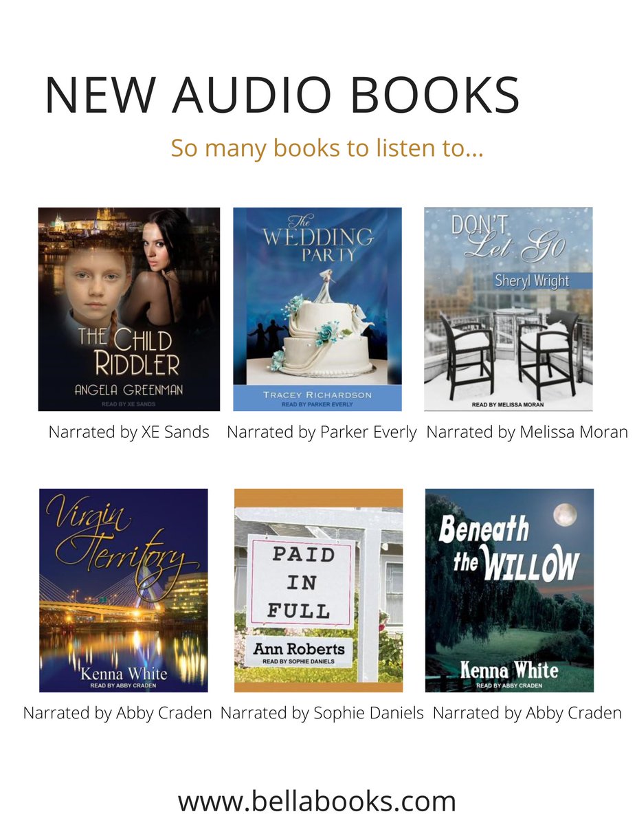 So many books to listen to. So little time…

bellabooks.com/category/audio/
