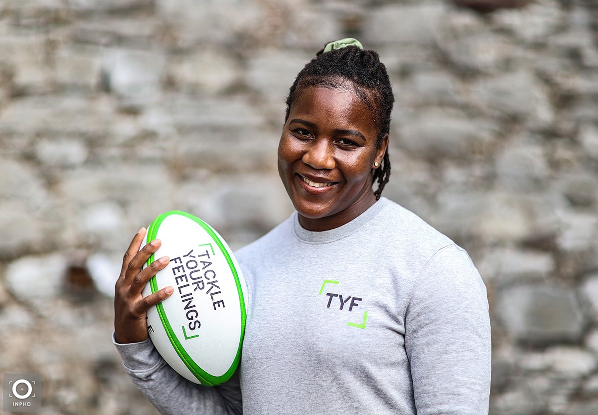 Inphosports's tweet photo. Pictured today is @IrishRugby international and @leinsterrugby Rugby Player @DjougangLinda and Tackle Your Feelings ambassador as her new video for the #ImTakingControl campaign is released (๐ธ @BillyStickINPHO) https://t.co/LKbr7qkzrg