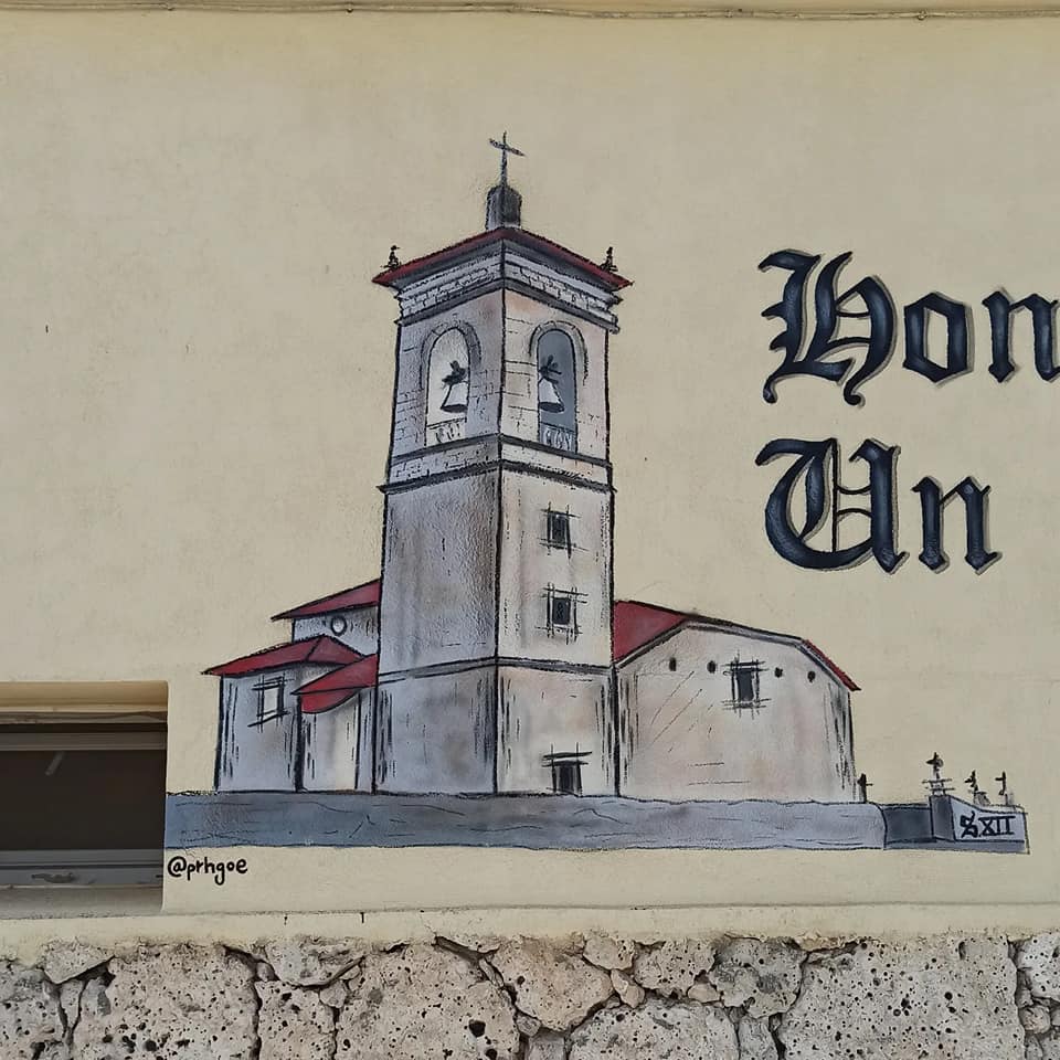 PRHgoe's tweet photo. #graffiti iglesia de #Hontalbilla #wall #pablorubio @prhgoe https://t.co/p9bnas0sK3