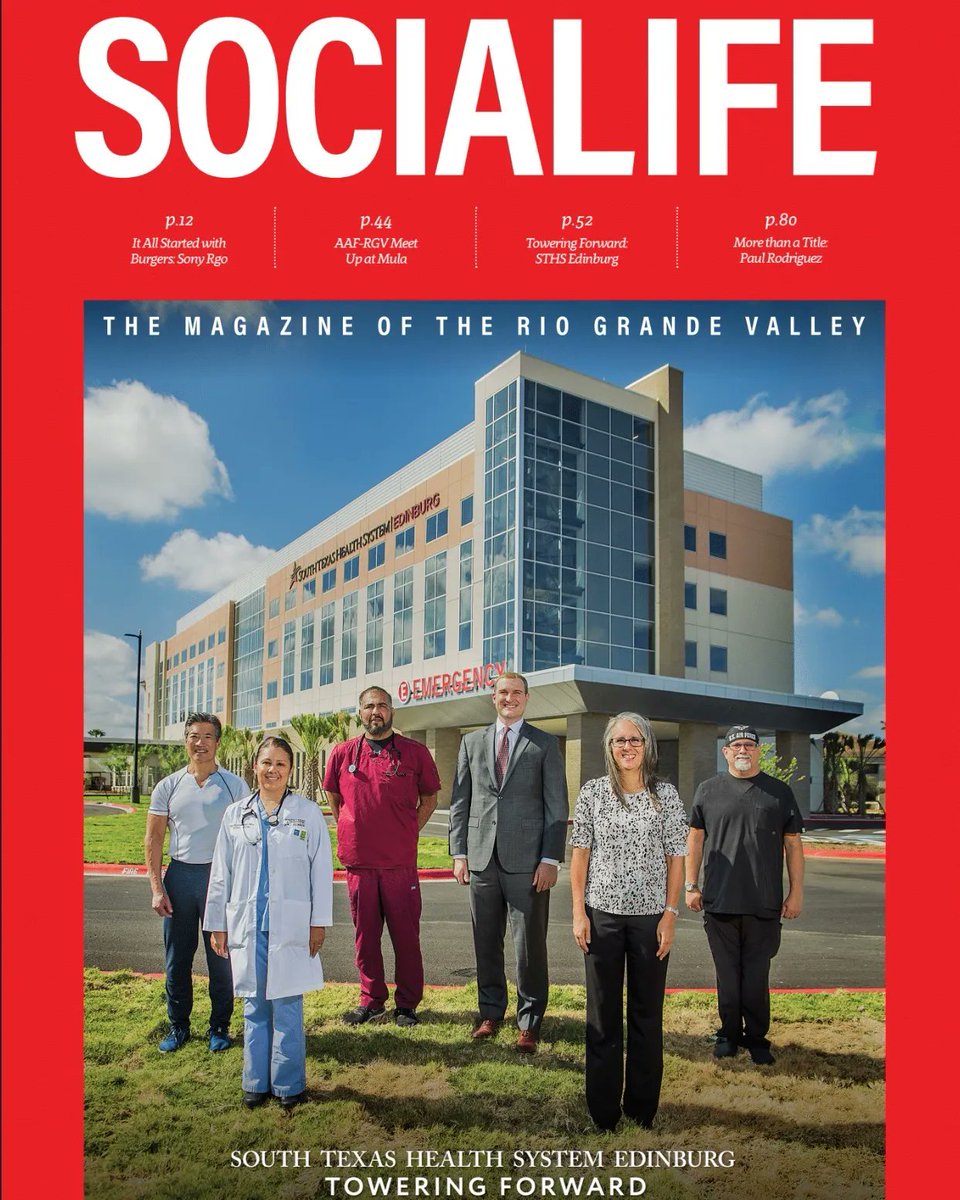 SocialifeRGV's tweet photo. Year 18 Issue 8: Towering Forward 🏥🚑 #sthsedinburg #sths #socialifergv #socialife #rgv https://t.co/bRdLkiTefq