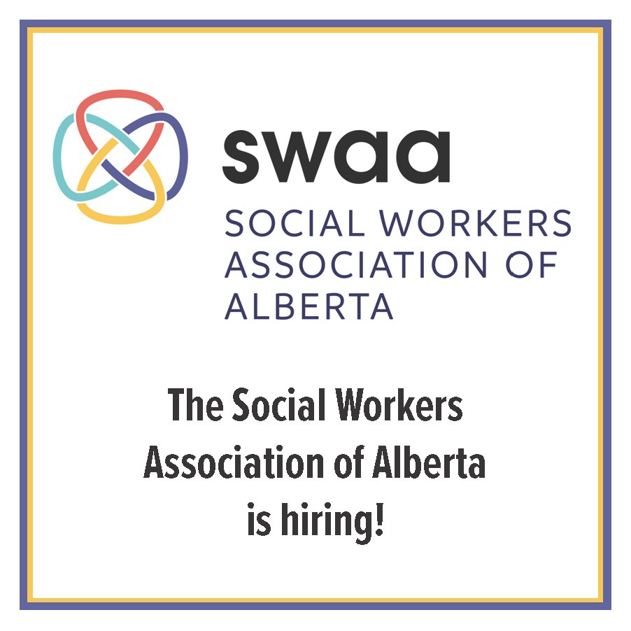 SWAA is looking for an Executive Director who values relationships, advocates for change, and will bring their innovative approach to unifying Social Workers in Alberta. Click here for the full job description: bit.ly/3e3bjXS Closing Date: September 30, 2022, 4:30pm MST