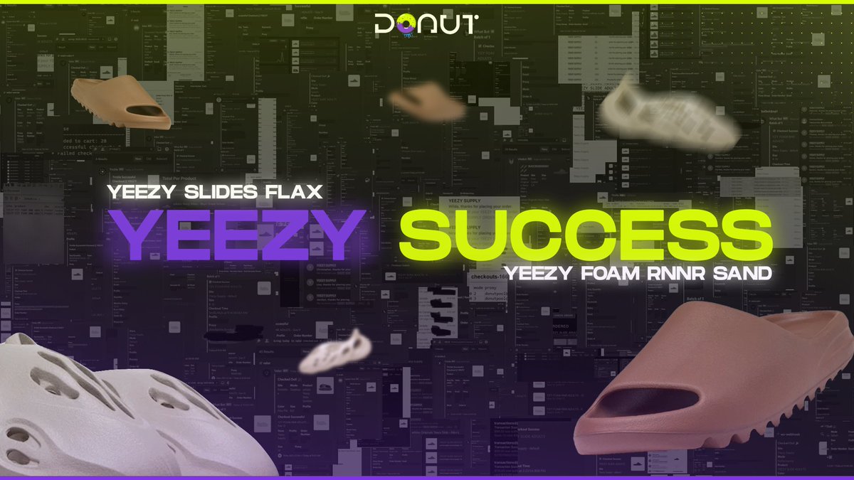 Let's talk about the success that Donut Proxies had over the past 2 drops on Yeezy Supply. 👀 We're planning to succeed more on the upcoming Yeezy 350 V2 'Slate'. Join us, we're giving away some data for you guys to try out! 3GB x 3 winners 🥰Follow 🔁Retweet 🙎‍♂️Tag 1 Friend