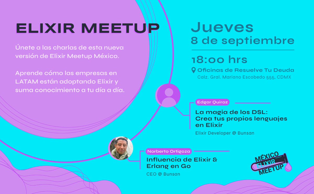 ResuelveIng's tweet photo. ¡Hola! ¿Cómo están? 😎 nosotros estamos felices de compartir de nuevo con ustedes nuestro espacio.

Tenemos meetup este 8 de Septiembre desde las instalaciones de Ingeniería Resuelve, también podrán verlo desde YouTube y Facebook, más adelante les compartiremos el link. https://t.co/LPifRD1Znn