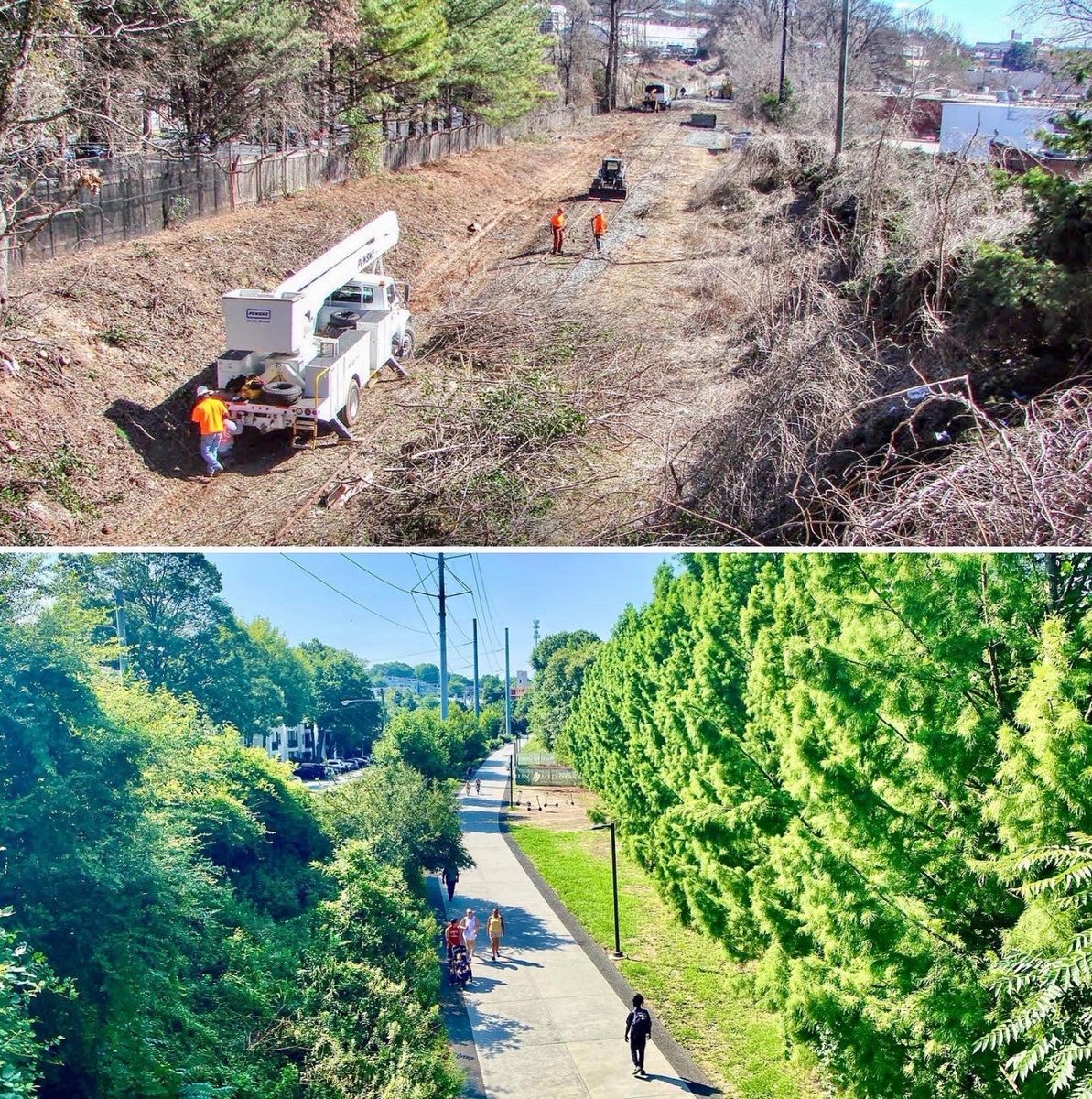 Sometimes it's fun to to look back at how far we've come since 2005. Do you have any fun before and after photos of the #AtlantaBeltLine?  #ThrowbackThursday #EastsideTrail