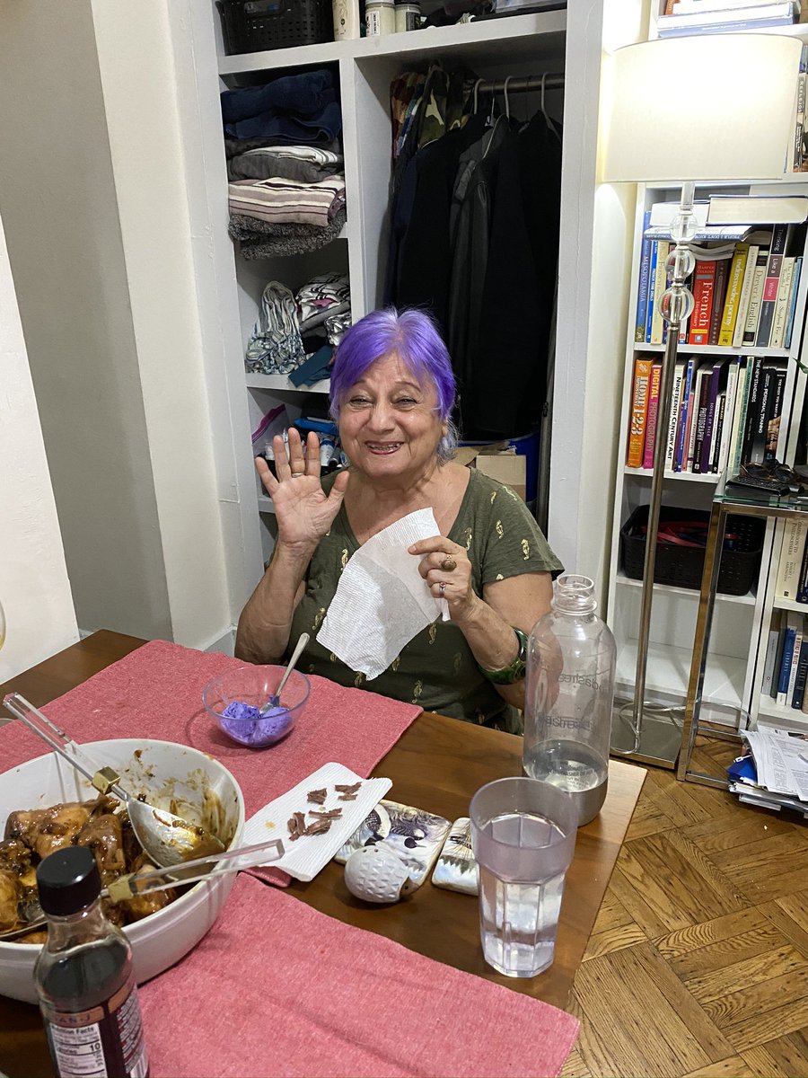 Jeffrey_Hannon's tweet photo. We lost Zabel one of our best friends suddenly yesterday. She was our next door neighbor, adopted Grandma, and Covid Podmate. At 84 she looked 65, and lived every day to the fullest. She was a Village icon, always dressed to the nines. She will be missed. RIP my sweet Queen. https://t.co/WXnY6bXUgp