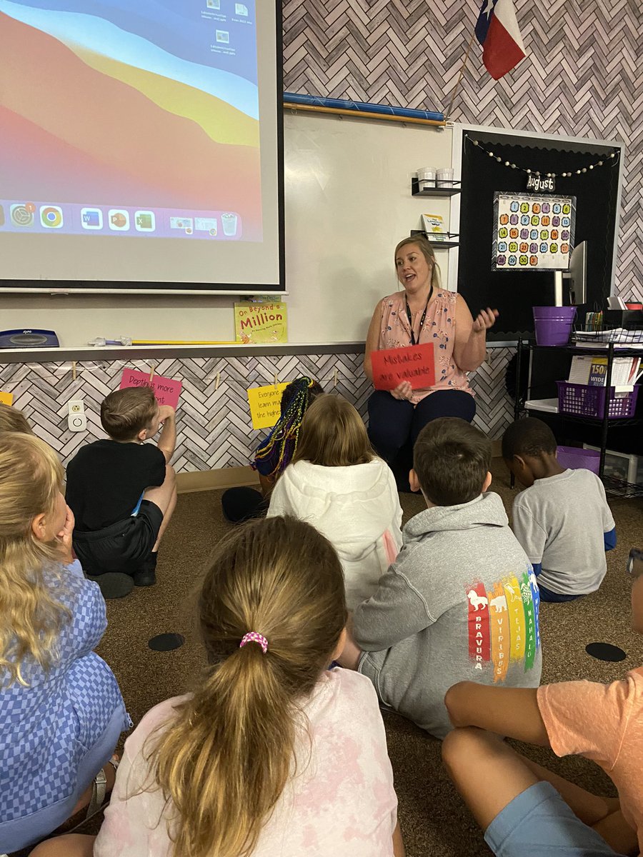 Mrs. Mahaffey does an amazing job explaining why mistakes are valuable! Helping our brains grow and trying again! #NoPlaceLikeERE