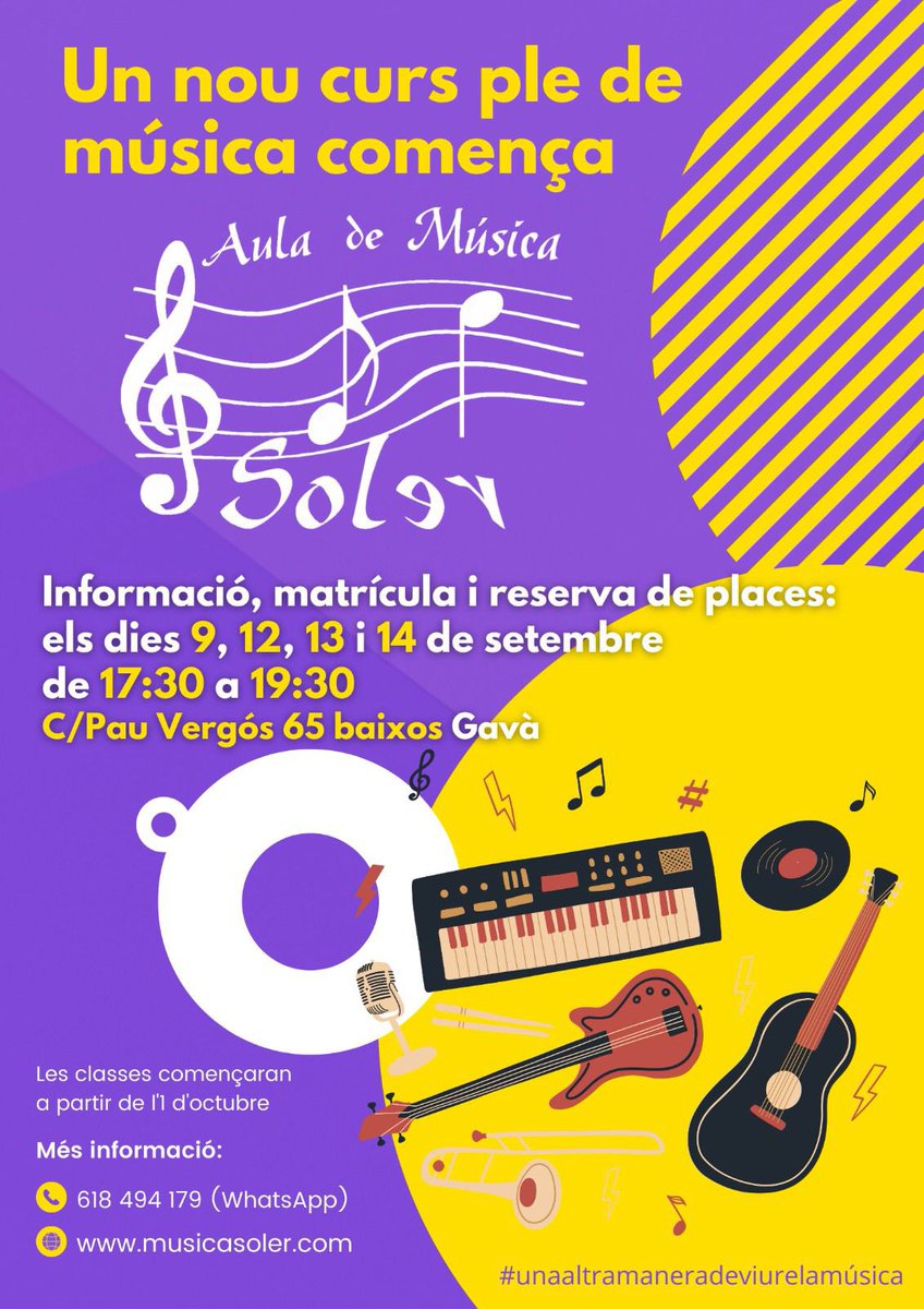 MusicaSoler's tweet photo. Moltes ganes de començar #gavà https://t.co/BJrVgA75Nd
