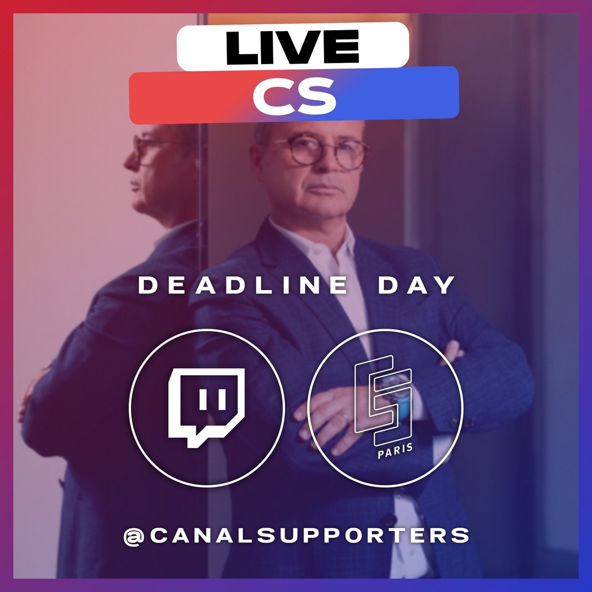 CanalSupporters's tweet image. 🚨🚨 | #LiveCS spécial bilan du mercato + les dernières heures du #DeadlineDay à 21H00 ‼️

On sera aussi avec @hadrien_grenier et @BadaFoot 

SOYEZ AU RDV ✅

➡️ twitch.tv/canalsupporters

➡️