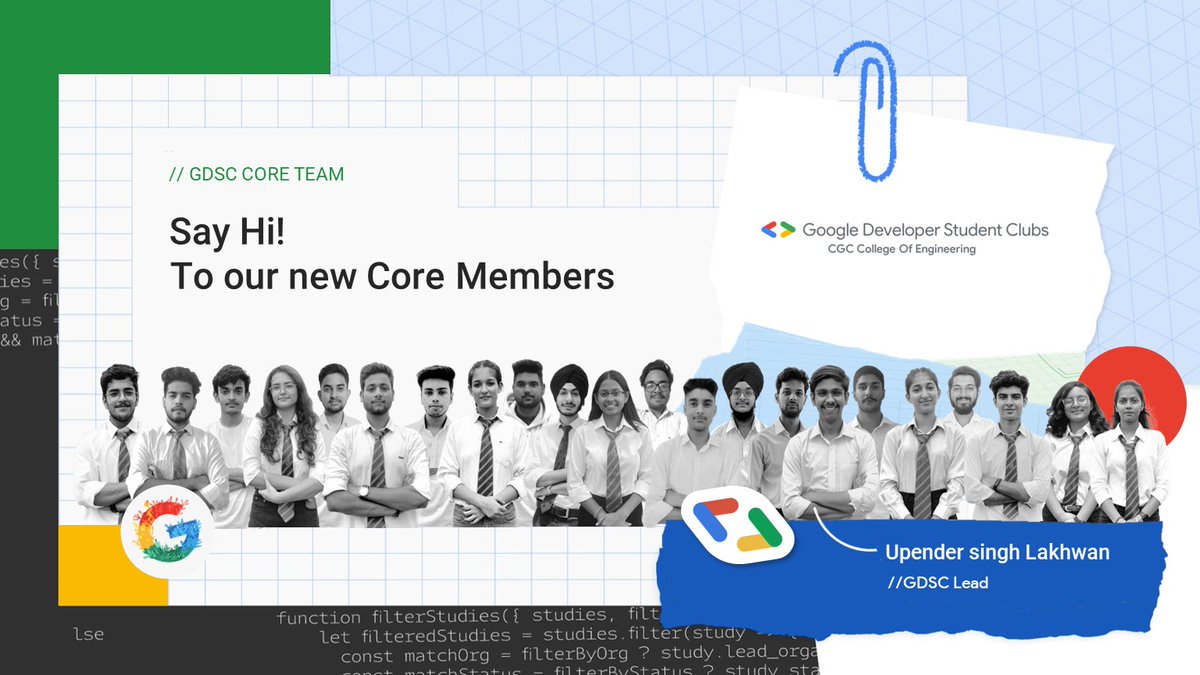 dsccgc's tweet photo. GDSC's recruitment is finally done! Our newly elected sharp witted brains are ready to manifest their skills very soon.  Awaiting to see them shine through all the upcoming exciting events! Till then stay with us🧑🏻‍💻
#gdsc #gdsccoe #cgc #cgccoe https://t.co/x0v8Wf06PZ