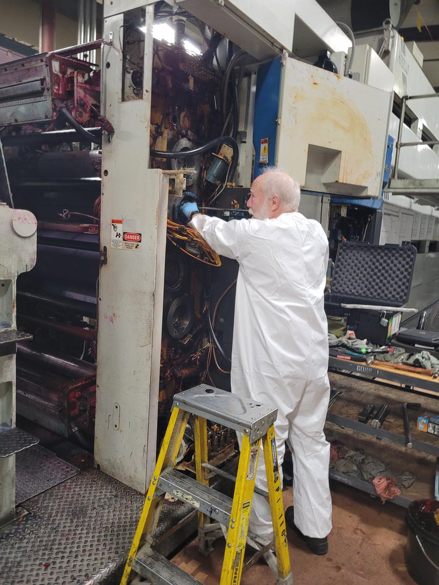 mgwsamericas's tweet photo. We were proud to be selected by @SchumannPrint in Fall River Wisconsin, to complete an extensive upgrade and rebuild of their M1000BE.  The project incorporated rebuilding the main mechanical components of the entire press as well as upgrading the drives, controls, and HMI’s. https://t.co/dFGDkhJrvo