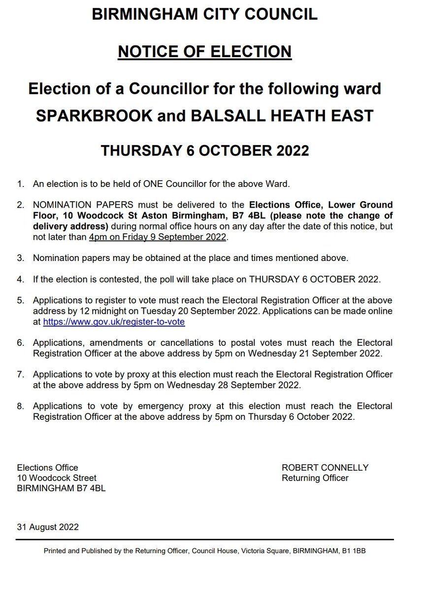 Sparkbrook and Balsall Heath East need a Councillor and our papers are already complete 💥

If you can help us get Phil Bevin elected, meet us Saturday at 10am outside Lidl on Moseley Road 👍🏻
