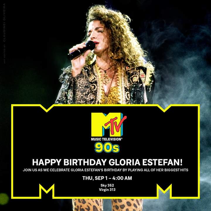 Con_Harrington's tweet photo. Thank you @mtvuk for the hour special this morning (8am, not 4am!) to celebrate @GloriaEstefan's birthday and for playing her videos throughout the day! I'm just catching up now! Next on at 1955 then 2255. Happy Birthday to our #CongaQueen https://t.co/d5lKspzv4b