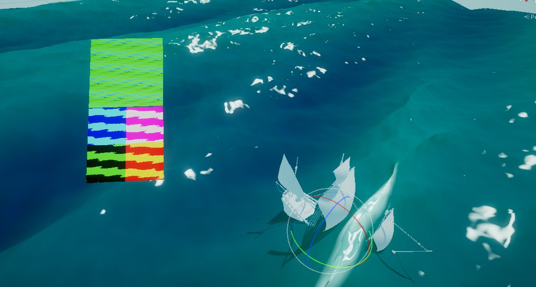 phil_perlini's tweet photo. Moved the wave algorithm on a compute shader that generates a 256*256 texture storing the positions and another one storing the normals. Then I'm doing the displacement in the Domain function of the shader by sampling the texLOD. 

Foam broke :(

#shader #madewithunity #gamedev https://t.co/F82PEhLogh