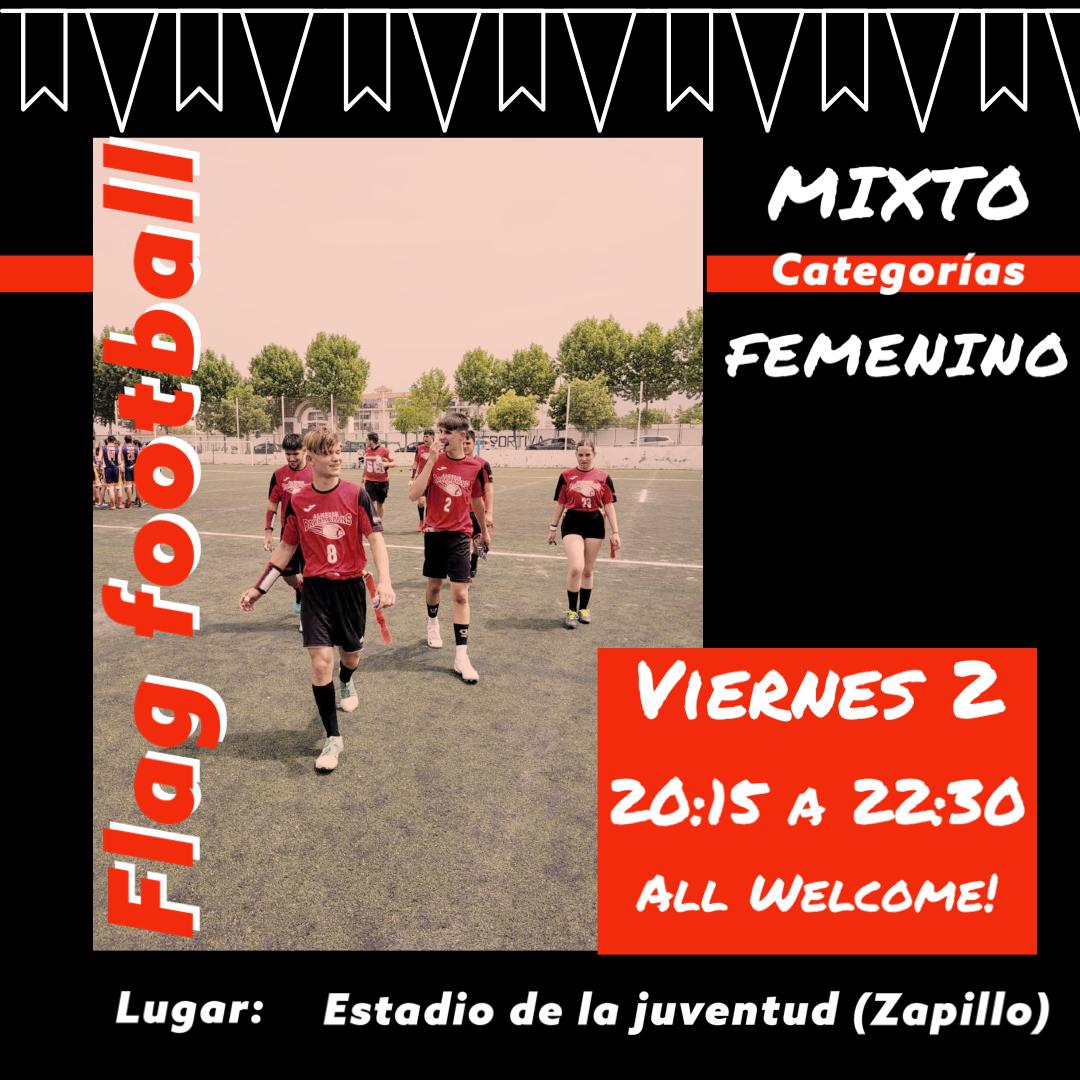 cfabarbarians's tweet photo. 🏈🚩Este año volvemos a la modalidad Open Flag mixto, Flag Junior mixto y Flag femenino!!

Sin importar la edad y el sexo, sólo tú entusiasmo.

El Flag combina muchos conceptos del Fútbol Americano pero se practica sin contacto. https://t.co/mAOt972Ae2