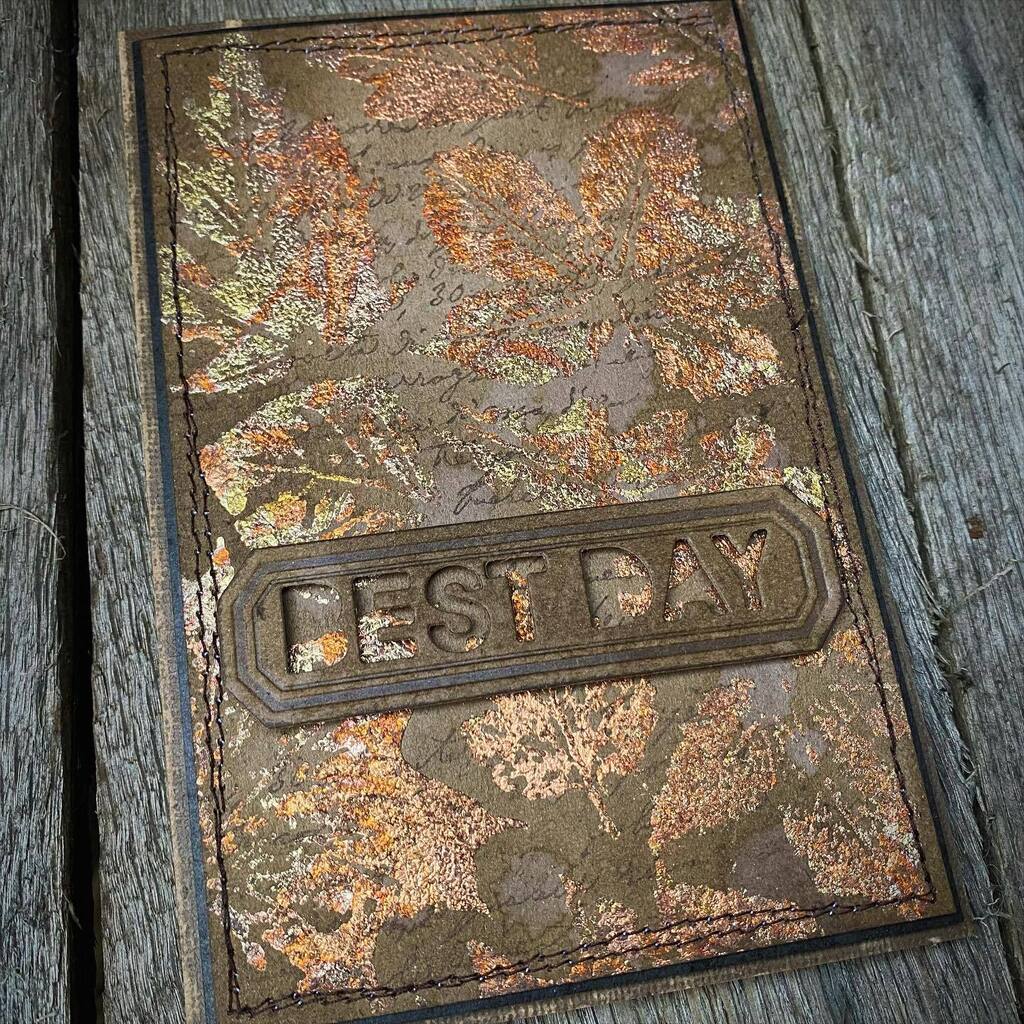 dig_tcc's tweet photo. sharing my #timholtz #stampersanonymous social make using the new leaf fragments 2 set (literally ever stamp). i absolutely love fall, and falling leaves🍁 #toolsinthetoolbox #creativechemistry #distresslove https://t.co/2jCLoy1D2m https://t.co/qfhfs9JBcY