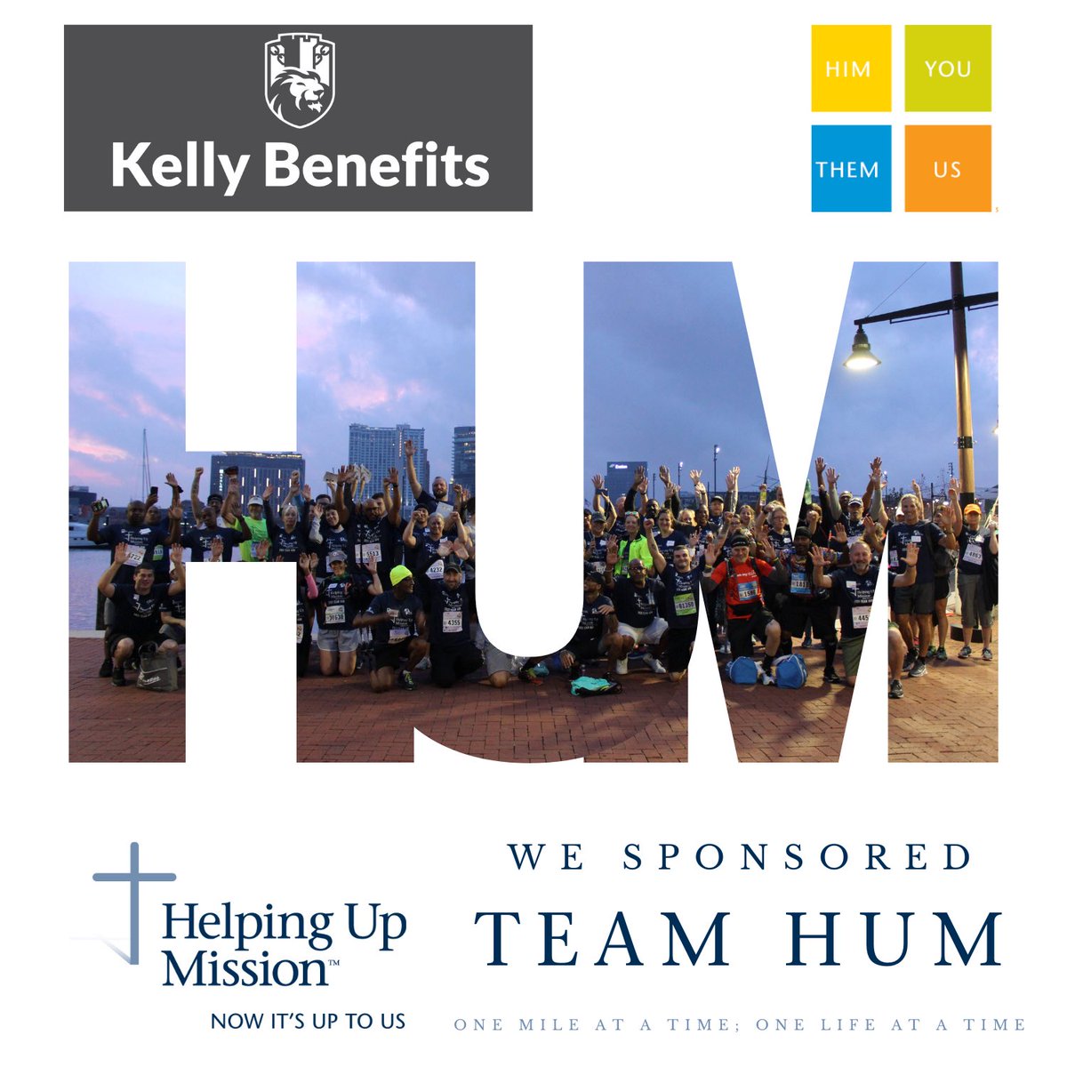 HelpingUp's tweet photo. Thank you Kelly Benefits for being a proud sponsor of Team HUM at the 2022 #BaltimoreRunningFestival!
#TeamHUM #Teambuilding #InspiringHope #BuildingABetterBaltimore https://t.co/D8Rtv3s4yT