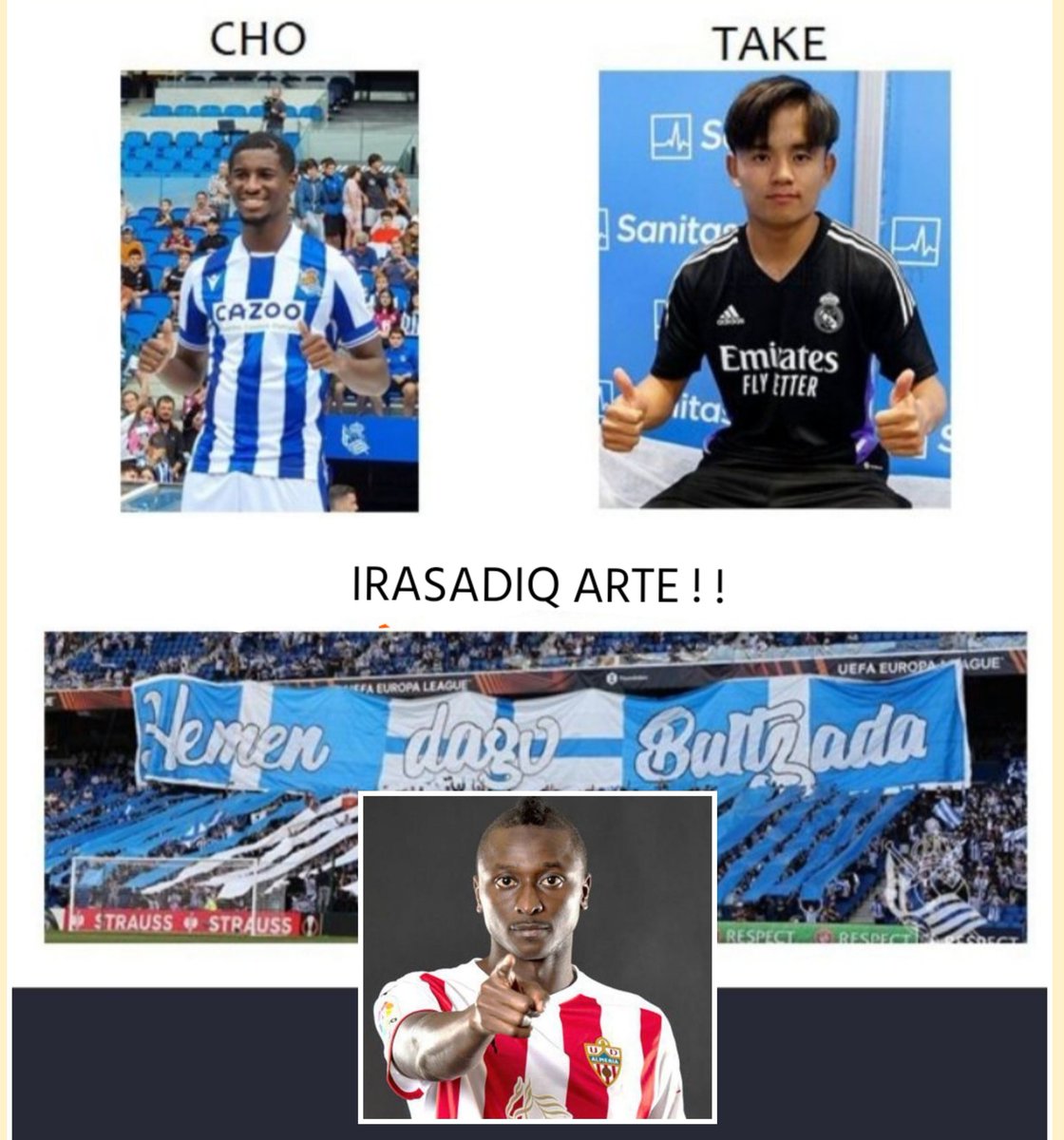 xabatar's tweet photo. CHO TAKE IRASADIQ ARTE!!!
#AupaReal #RealSociedad #Sadiq https://t.co/KITkI3HKwr