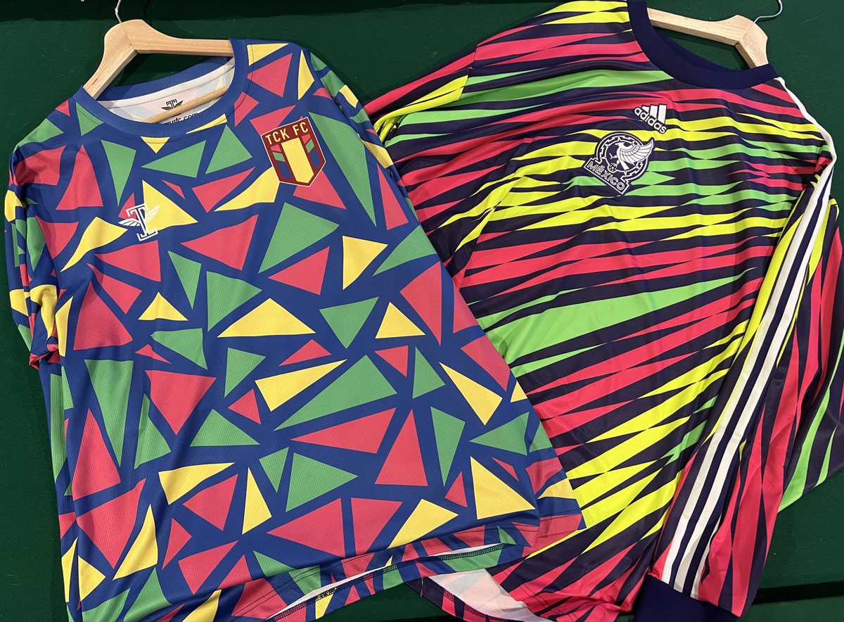 TheColorfulKit's tweet photo. Two kits inspired by Jorge Campos. One by @adidasfootball and the other by @IcarusFCphl. Glad to have both in my collection. https://t.co/tci2BuRX7x