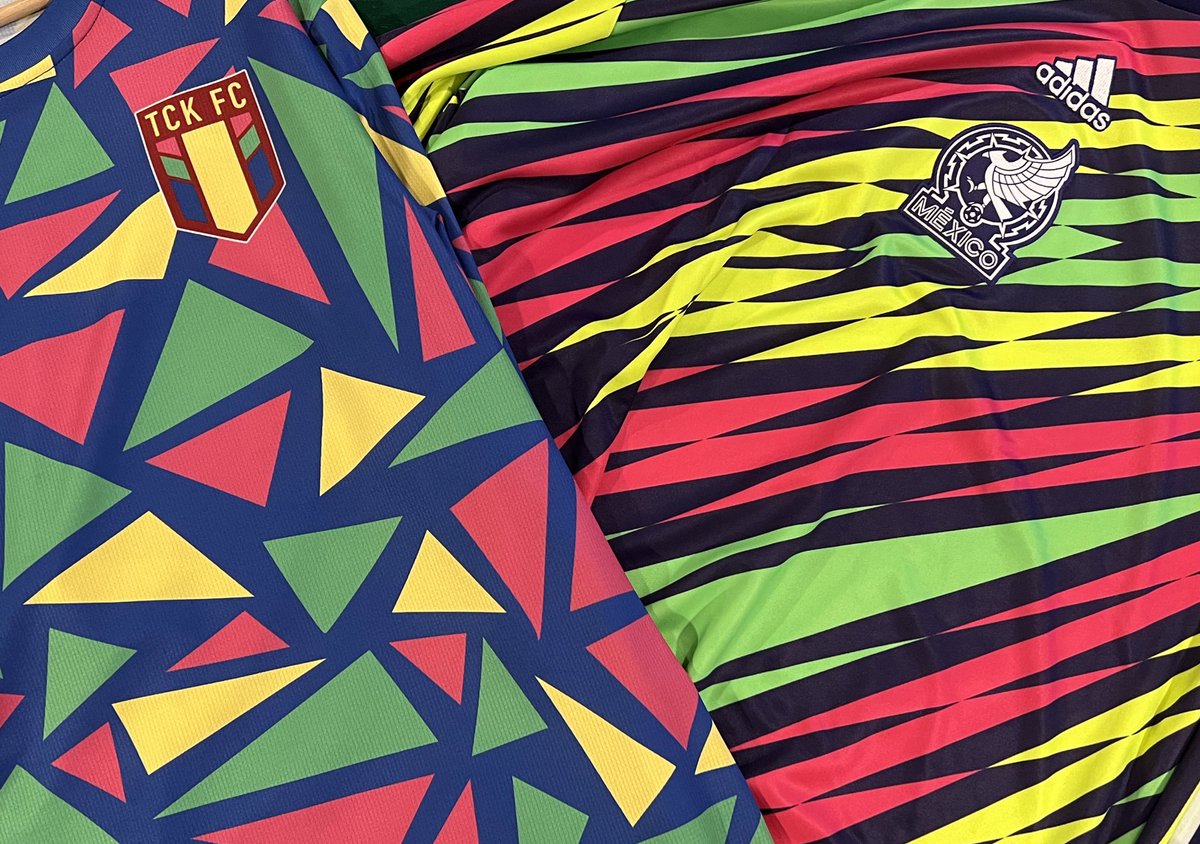 TheColorfulKit's tweet photo. Two kits inspired by Jorge Campos. One by @adidasfootball and the other by @IcarusFCphl. Glad to have both in my collection. https://t.co/tci2BuRX7x