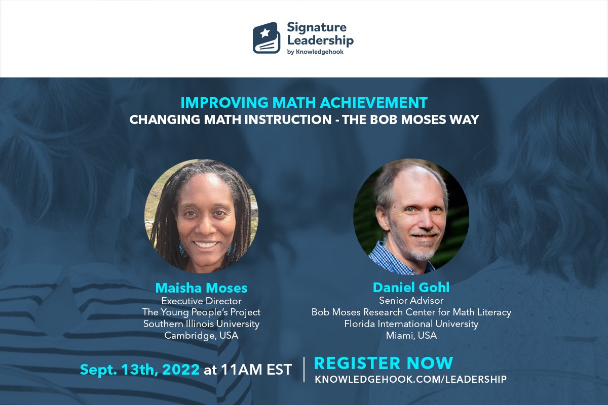 Jennifer Adams (@jenadamsed) on Twitter photo Bob Moses, renowned American math educator/activist believed that the ability to do math is a civil right. Don’t you? Maisha Moses @lifebejoy and <a href="/danielgohl/">Daniel Gohl</a> will talk about next steps at the Bob Moses Research Center for Math Literacy <a href="/knowledgehook/">Knowledgehook</a> <a href="/ETSresearch/">ETS Research</a> <a href="/AlgebraProject2/">The Algebra Project, Inc.</a> Bob Moses, renowned American math educator/activist believed that the ability to do math is a civil right. Don’t you? Maisha Moses @lifebejoy and <a href="/danielgohl/">Daniel Gohl</a> will talk about next steps at the Bob Moses Research Center for Math Literacy <a href="/knowledgehook/">Knowledgehook</a> <a href="/ETSresearch/">ETS Research</a> <a href="/AlgebraProject2/">The Algebra Project, Inc.</a>