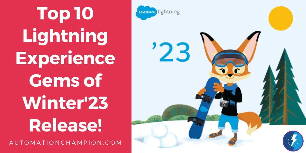 Automation Champion (@automationchamp) on Twitter photo Don't have time to read 577 pages <a href="/Salesforce/">Salesforce</a> #Winter release notes? Check out #Salesforce Winterβ23 Top Ten Features <a href="/SalesforceAdmns/">Salesforce Admins</a>
Post URL - achamp.co/3RdV5JQ
#100DaysOfCode #Salesforce #sfdc #trailblazercommunity #SalesforceRelease #RTpls Don't have time to read 577 pages <a href="/Salesforce/">Salesforce</a> #Winter release notes? Check out #Salesforce Winterβ23 Top Ten Features <a href="/SalesforceAdmns/">Salesforce Admins</a>
Post URL - achamp.co/3RdV5JQ
#100DaysOfCode #Salesforce #sfdc #trailblazercommunity #SalesforceRelease #RTpls