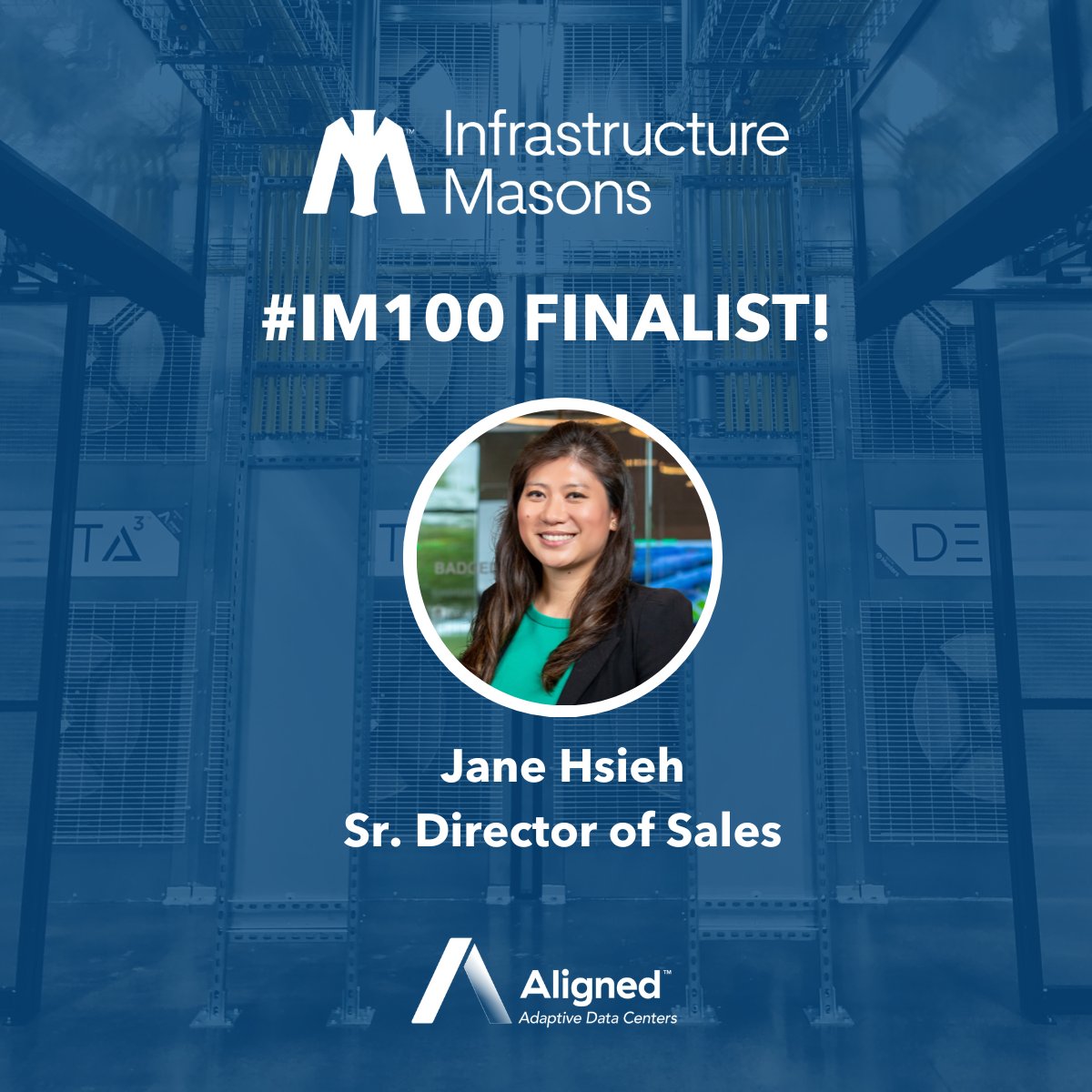 aligneddc's tweet image. Congrats to Jane Hsieh, Sr. Dir of Sales who is an IM100 finalist. Way to go #TeamAligned! 

#IMAwards #IM100 Infrastructure Masons #iMasons #ConnectGrowGiveBack #Innovation #Sustainability #AlignedDNA #innovation #disruptiveinnovation