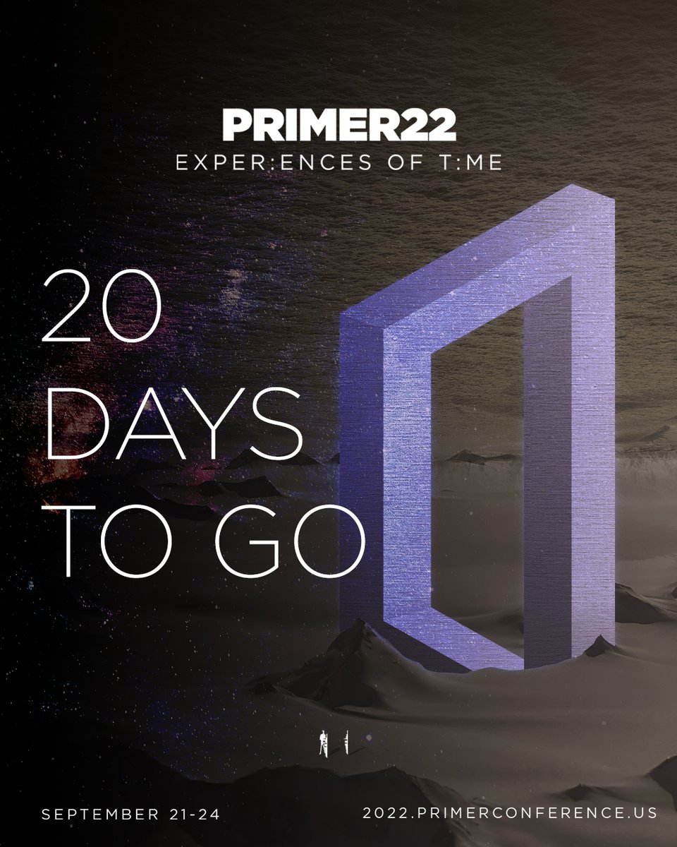 We are 20 days away from #PRIMER22 🔥 if you haven't bought your conference or workshops tickets 🎫  now is the #TIME to do it

Join us | 2022.primerconference.us