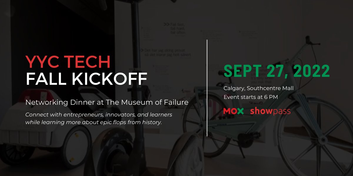 Showpass (@showpassevents) on Twitter photo Looking to meet other #innovators & learners in #yyctech? You're in luck!
We are excited to announce Showpass' networking dinner at <a href="/MuseumofFailure/">MuseumofFailure</a>! 💥
This is your chance to see the biggest business flops of all time while enjoying good food & meeting new people. Looking to meet other #innovators & learners in #yyctech? You're in luck!
We are excited to announce Showpass' networking dinner at <a href="/MuseumofFailure/">MuseumofFailure</a>! 💥
This is your chance to see the biggest business flops of all time while enjoying good food & meeting new people.