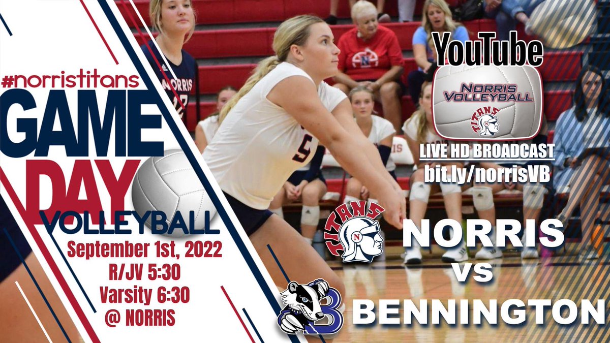 NorrisTitanVB's tweet photo. Game Day! Titan fans, we’ll see you tonight! https://t.co/K9sPLSAY4E