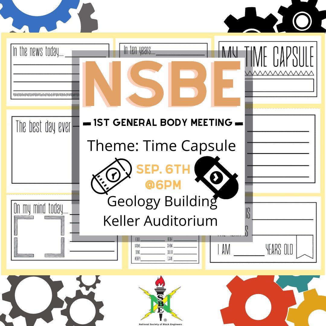 GOOD AFTERNOON EVERYONE!!! The first general body meeting for NSBE is this upcoming Tuesday🥳 I hope you guys are just as excited as we are! You don’t wanna miss out. Don’t worry we’re open for everyone so feel free bring a friend and join us!😁

 #mizzou #mizzounsbe