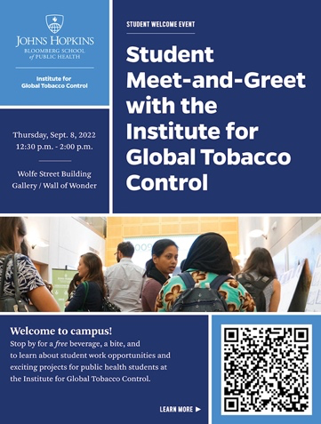 Jenny Brown (@jenniferlynette) on Twitter photo <a href="/JohnsHopkinsSPH/">Johns Hopkins Bloomberg School of Public Health</a> student? Interested in a paid research position, global public health, and/or tobacco control - come visit <a href="/IGTC_Hopkins/">Institute for Global Tobacco Control</a> next Thursday at the Wolfe St Building! #RAjobs #tobaccocontrol #studentopportunities <a href="/JohnsHopkinsSPH/">Johns Hopkins Bloomberg School of Public Health</a> student? Interested in a paid research position, global public health, and/or tobacco control - come visit <a href="/IGTC_Hopkins/">Institute for Global Tobacco Control</a> next Thursday at the Wolfe St Building! #RAjobs #tobaccocontrol #studentopportunities