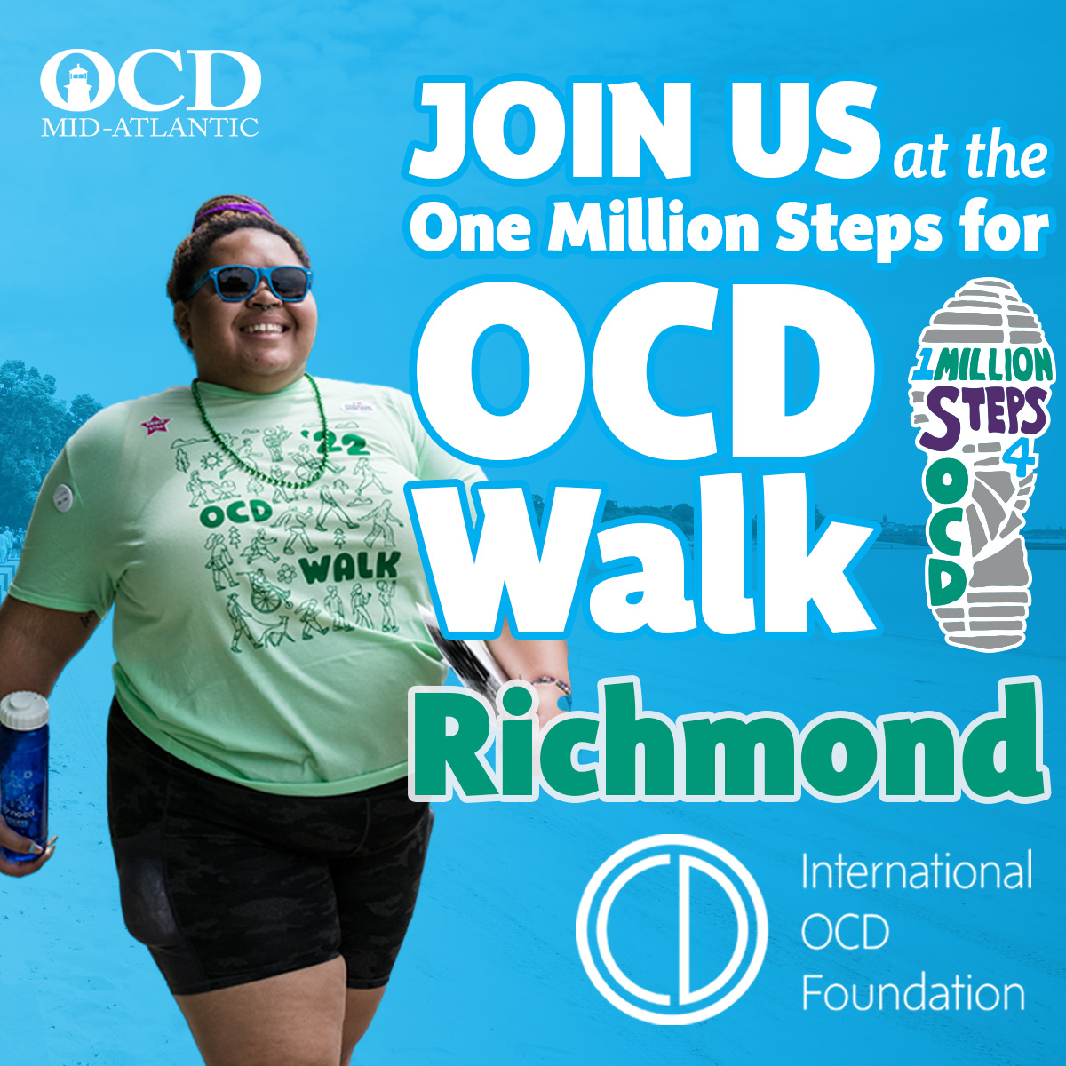 midatlanticocd's tweet photo. The One Million Steps for OCD Walk provides a supportive community, increases awareness, and raises funds for IOCDF and Local Affiliates to continue their mission.
Join those who have already registered to walk in Richmond - click on the link below!

https://t.co/P3dOKlU8yI https://t.co/XC5KN8vpd2