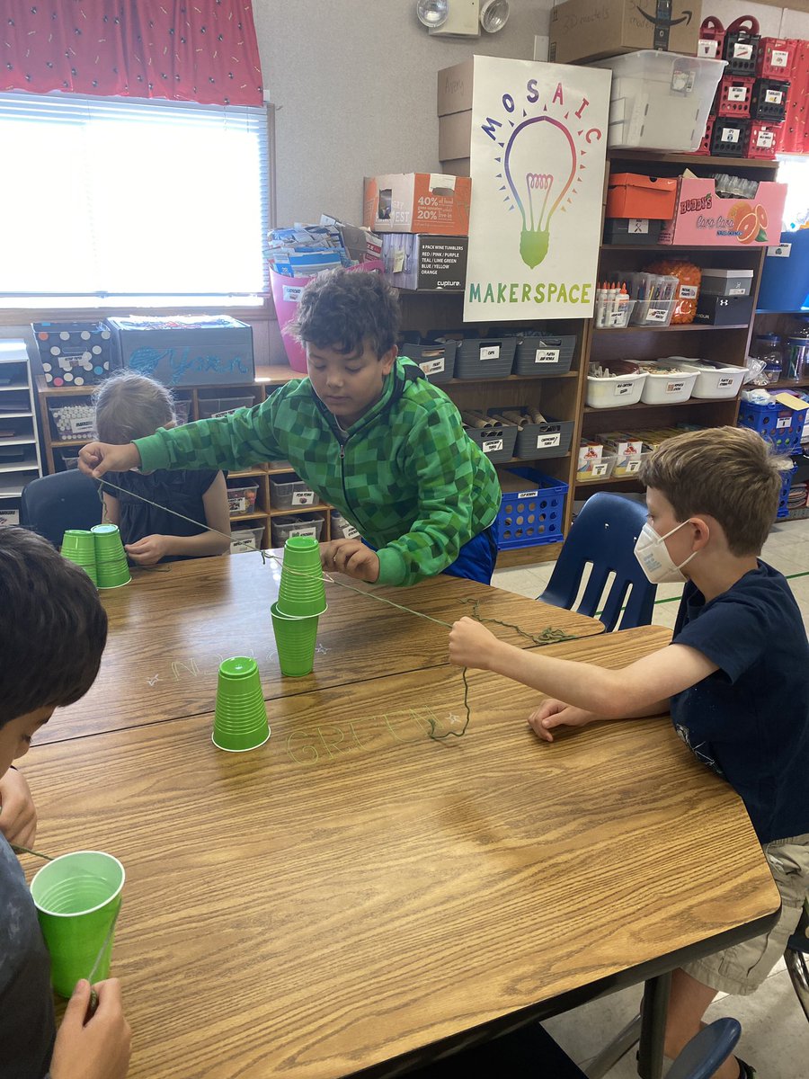 MosaicES_STEAM's tweet image. The 3rd grade cup-stacking challenge calls for some serious collaboration! We also talked about finding multiple solutions for a problem and evaluating which worked best. @FCPSSTEAM #StemEducation #STEM #iteachsteam #iteachstem #stemed