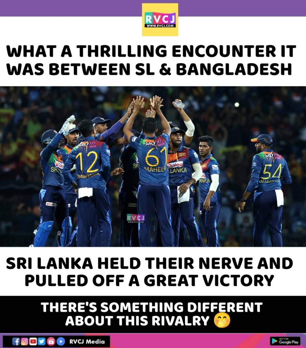RVCJ_FB's tweet photo. Sri Lanka beats Bangladesh by 2 Wickets
#Asiacup2022 #SLvBAN https://t.co/BQ09lxe169