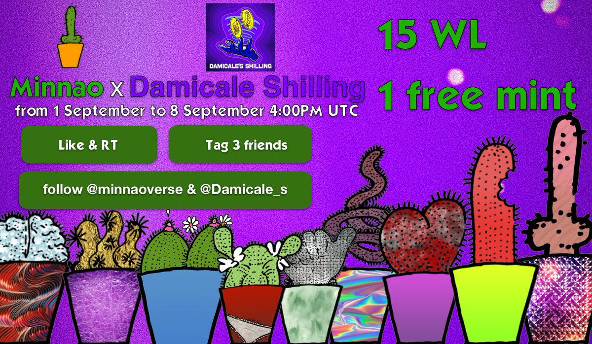 Damicale_s's tweet photo. Per la rubrica degli airdrop ho ricevuto da @minnaoverse : 

1 #FREEMINT  &amp; 15 #WL 🏆

1️⃣❤️&amp;🔁
2️⃣ Follow 
@minnaoverse
 &amp; 
@Damicale_s 

3️⃣ Tag 3 Friends
4️⃣ Join https://t.co/w8afbWBc0a
&amp; https://t.co/UKEjWMqJ4K

End: 08.09 https://t.co/MFAxtnKTi5